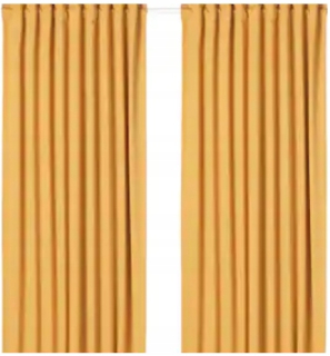 Detské závesy - Ikea Majgull stmavenie záclon 145x300 žltá