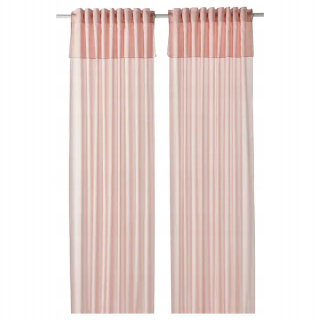 Detské závesy - Ikea Moalisa Curtain 2 Bledo ružová 145x300 cm