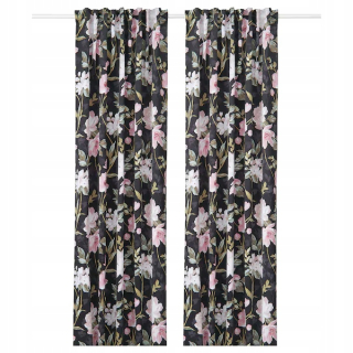 Detské závesy - Ikea Rosenmott Driming Currence Black 145x300