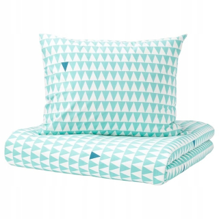 Detský set paplón, vankúš - Ikea Stillsamt tyrkysová posteľná sada 200x150