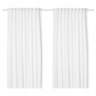 Detské závesy - Ikea Tibast Curtain 2 ks. Biela 145x300 cm