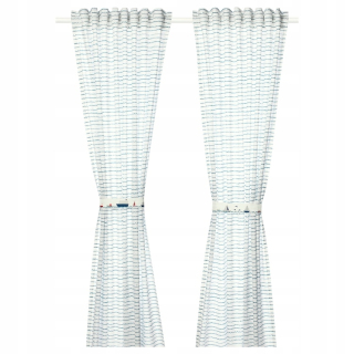 Detské závesy - IKEA UPPTAG Curtains s väzbou 120x300 cm 2 ks