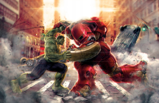 Samolepky do detskej izby - Nálepka Iron Man Hulk - plagát 157 cm K460