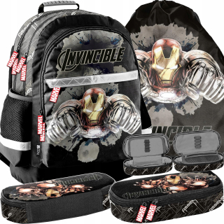 Školský batoh - SET ŠKOLSKÝ BATOH IRON MAN CHLAPCI AVENGERS