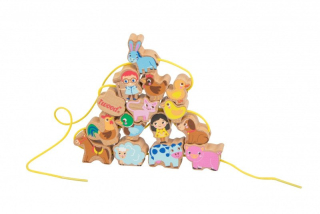 Iwood Montessori Animals Farm pruhovaný 18 m +