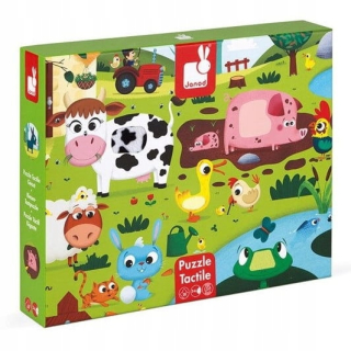 Janod Zmyslové puzzle pre deti faktúr FARMA