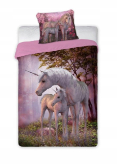 Detský set paplón, vankúš - Unicorn Horse Sada posteľnej bielizne 140x200 cm
