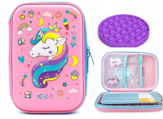 UNICORN SCHOOL PENCASE 3D KIDS POP IT ZDARMA