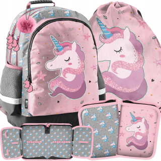 Školský batoh - UNICORN School Backpack UniCorn 3in1 Paso Set
