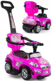 Ride On autíčko Auto 3v1 chodítko posunovač