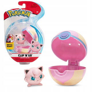 Pokémon - Jigglypuff originálny pokeball clip pokemon sada
