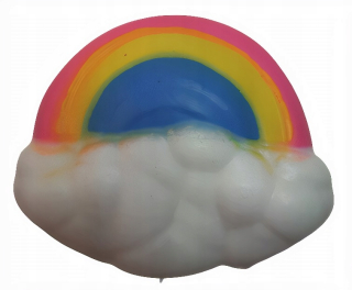 Johntoy squishy rainbow girls 6 x 5 cm polymér