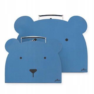 Detský kufor - Jollein - 2 Suites Animal Club Steel Blue