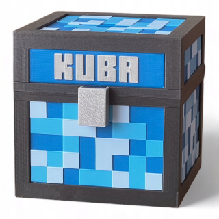 Pokladnička pre deti - Kajawis Piggy Bank Minecraft Box Meno dieťa