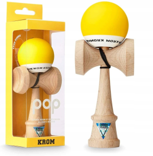 Kendama KROM POP ORIGINAL žltá drevo GAME
