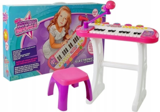 Klávesmi pre deti AUTONÓMNEJ MICROPHONE PIANO stolička