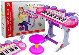 AUTONÓMNEJ MIKROFÓN KEYBOARD PIANO STOOL pre deti