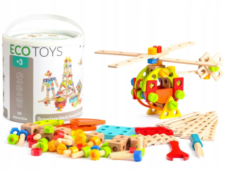 Stavebnica - Drevené stavebné bloky 120 el. Ecotoys