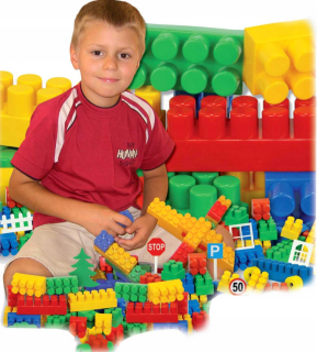Stavebnica - BLOCKS LARGE plastová konštrukcia SET 200 El