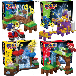 Postavička - Bloky hrajúce figúrky Sonic Hedgehog 4in1 set
