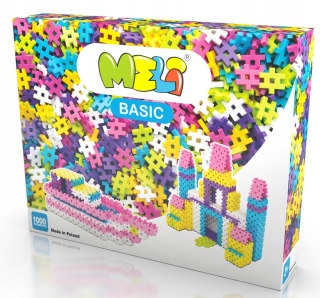 Stavebnica - STAVEBNÝ KAMENE oblátky Meli BASIC PINK 1000EL.