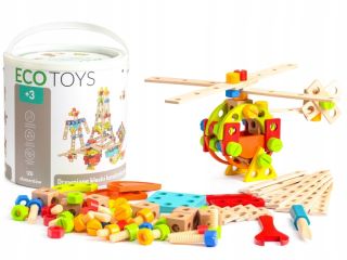 Stavebnica - CONSTRUCTION skrutky BLOCKS drevo na sústruženie