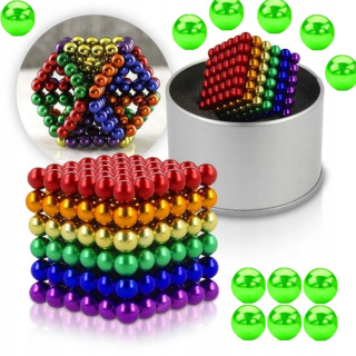 Stavebnica - PODLOŽKY MAGNETICKÉ GULIČKY 5MM 216 KS + FLUO ZDARMA