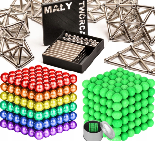 Stavebnica - GUĽA magnetických blokov prúty NeoCube FLUO 516 EL