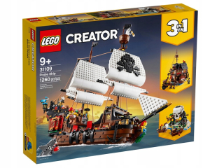 Stavebnica - Vankúšiky LEGO Creator 3v1 Pirátska loď 31.109