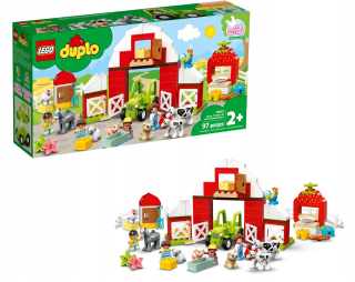 Stavebnica - Lego Duplo stodoly zvierat 97szt traktor.