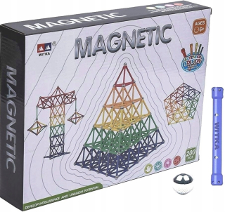 Stavebnica - Magnetické tehly 200 El Magnetic World Pyramid