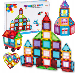 Stavebnica - MAGNETICKÉ magnetických blokov 3D 45el Education Y277
