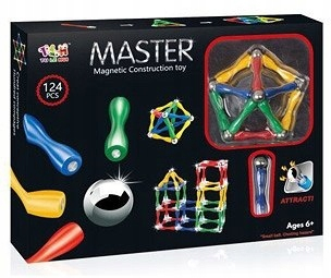 Magnetické stavebné bloky 124 prvky