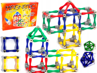 Stavebnica - Magnetické tehly stavba zámku 120 EL