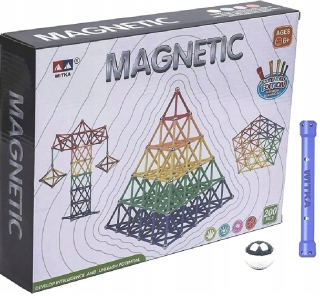 Stavebnica - Magnetické bloky Stavebné guličky 200 ks