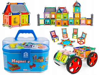 Stavebnica - VESTY MAGNETIC Zliatinový LOPTY KIT 458 EL.