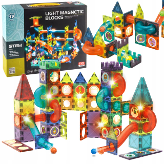 Magnetické bloky guľôčková dráha 110 prvkov xxl