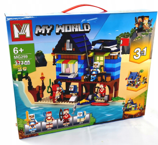 Stavebnica - Minecraft 3W1 BLOKY 377 blokuje Beach
