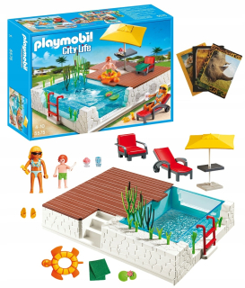 Stavebnica - PLAYMOBIL 5575 bloky s terasou pri bazéne City Life