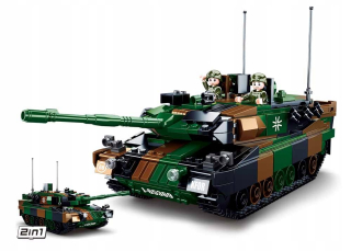 Stavebnica - BLOCKS Sluban TANK LEOPARD 2A5 hlavný bojový 2v1