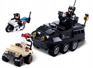 Stavebnica - BLOKY Sluban obrnené vozidlo Policajné SWAT 324