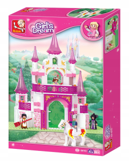 Stavebnica - BLOCKS Sluban HRAD PRINCESS PINK PALACE 271el