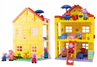 Stavebnica - Peppa Peppa bloky dom so záhradou + 4 figúrky