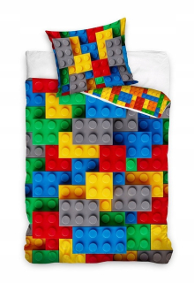 Detský set paplón, vankúš - Posteľná bielizeň 160x200 auto Auto svieti v tme