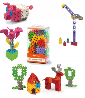 Stavebnica - Klocki Wafers Mini Construction 70 ks. Marioinex
