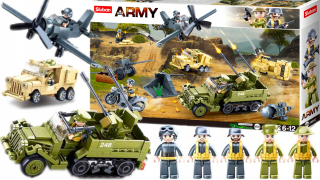 Stavebnica - PADS ARMY TANK Halftrack Battlefield LEGO COBI