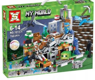 Minecraft  - Bloky XS MyWorld Big Mountain LED Cave