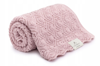 Prikrývka, prehozy na posteľ - 100% Merino Pearl Powder Pink My Memmi Drave