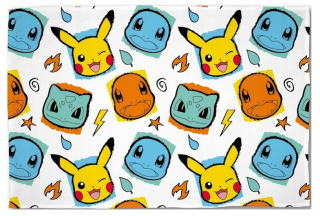 Prikrývka, prehozy na posteľ - Detská prikrývka 100x150 Pokemon Pikachu