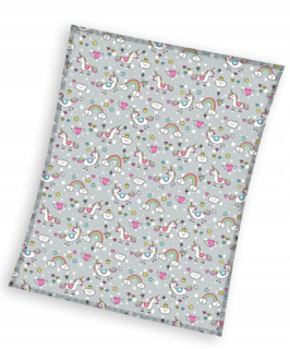 Prikrývka, prehozy na posteľ - Coral Flanel prikrývka 130 x 170 cm jednorožca